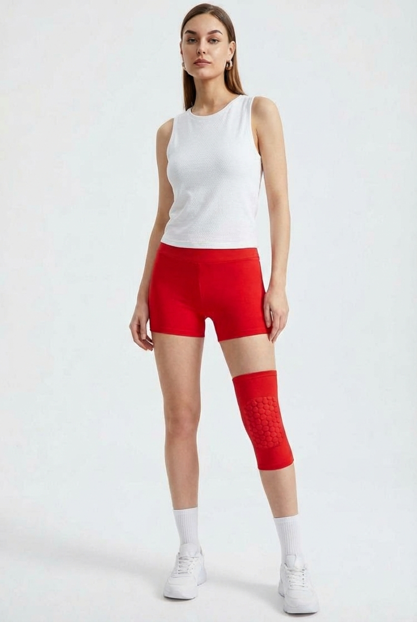 1 Maintien de Compression pour Genoux Rouge