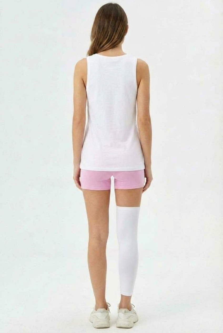 1 Maintien de Compression pour Genoux et Jambes Blanc