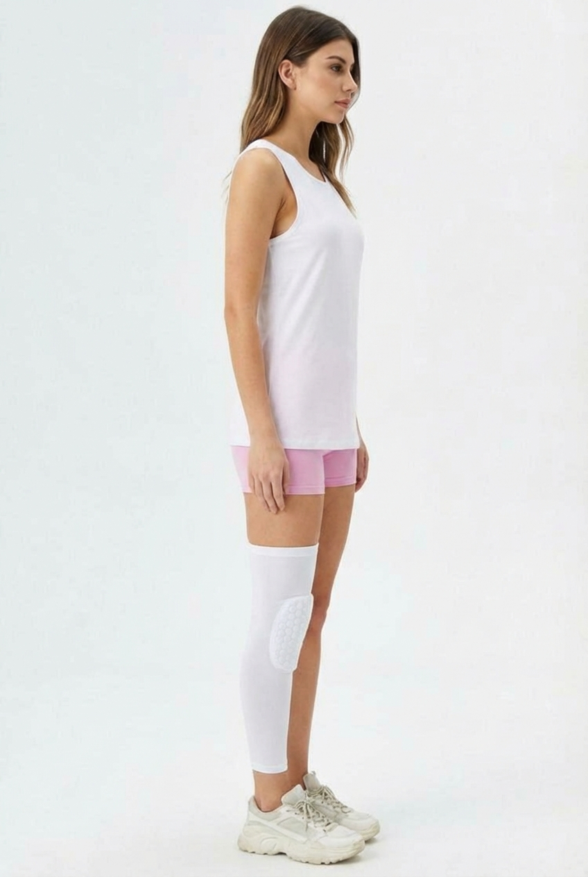 1 Maintien de Compression pour Genoux et Jambes Blanc