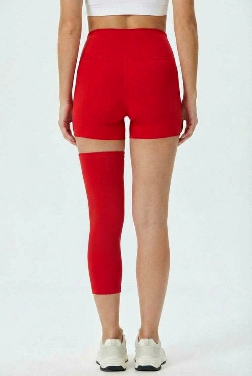 1 Maintien de Compression pour Genoux et Jambes Rouge