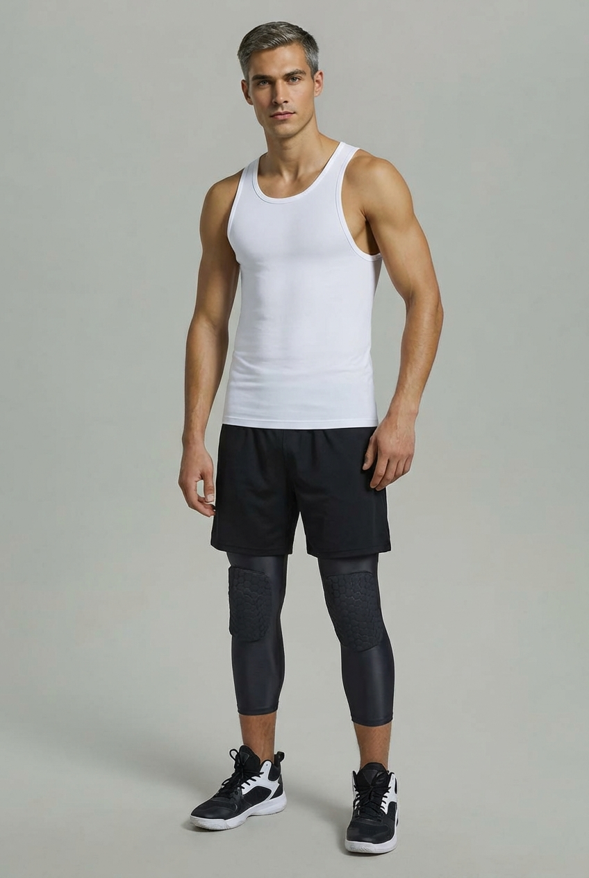 2 Maintiens de compression pour Genoux et Jambes Noir