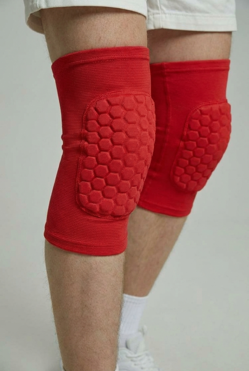 2 Maintiens de Compression pour Genoux Rouge