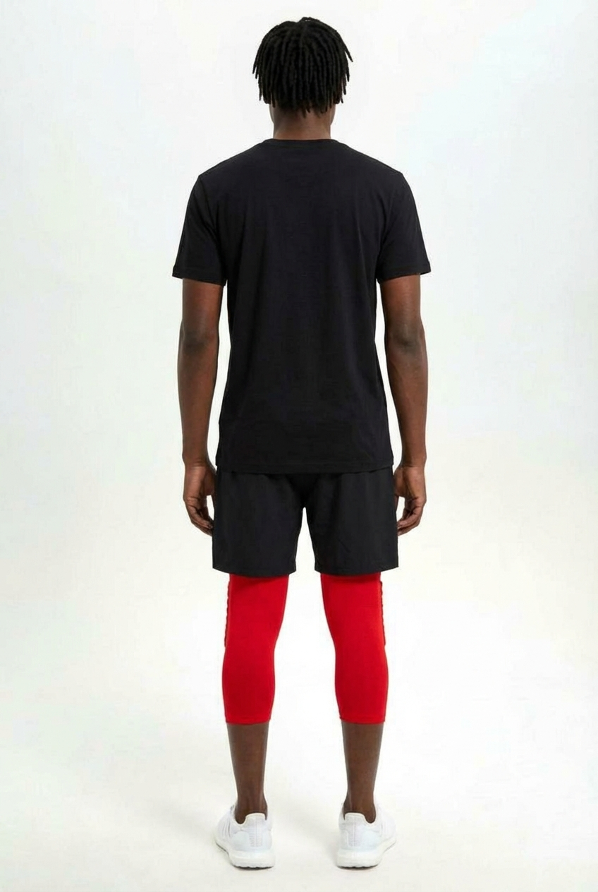 2 Maintiens de Compression pour Genoux et Jambes Rouge