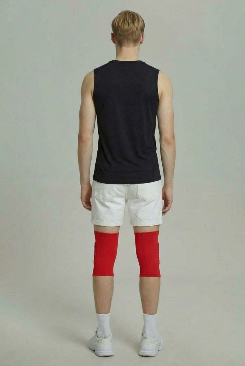 2 Maintiens de Compression pour Genoux Rouge