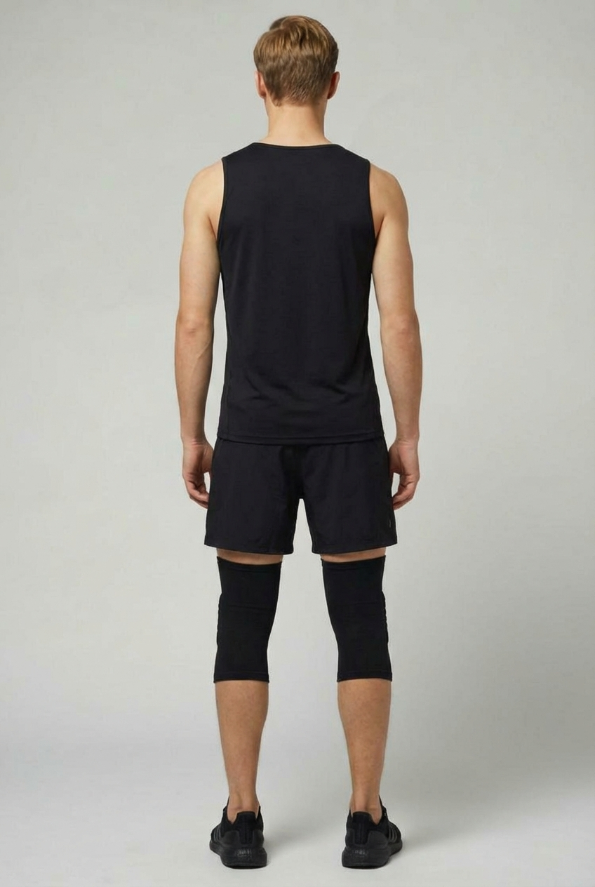 2 Maintiens de Compression pour Genoux Noir