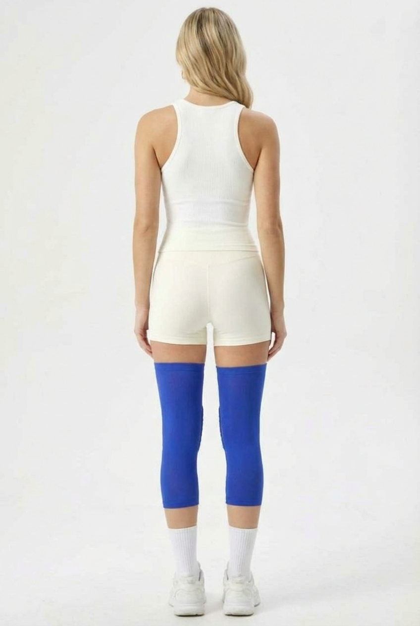 2 Maintiens de Compression pour Genoux et Jambes Bleu