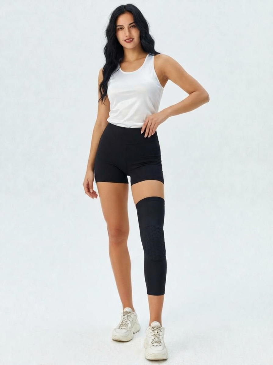 1 Maintien de Compression pour Genoux et Jambes Noir