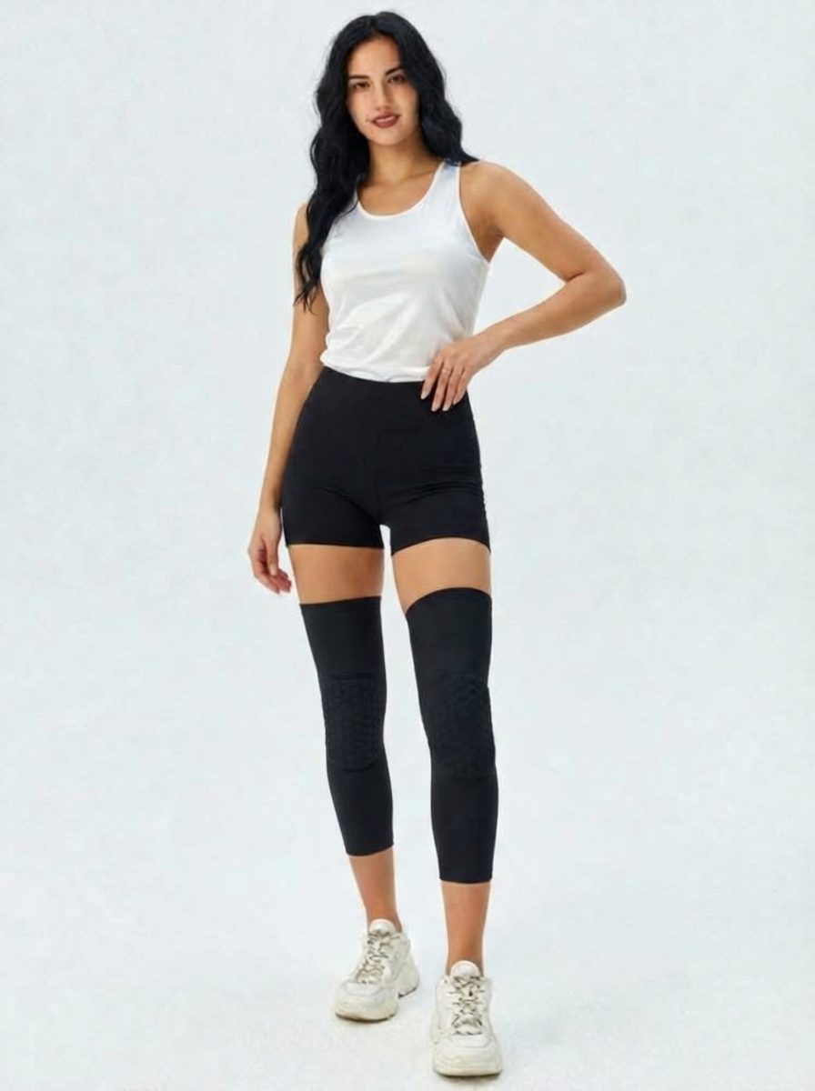 2 Maintiens de Compression pour Genoux et Jambes Noir