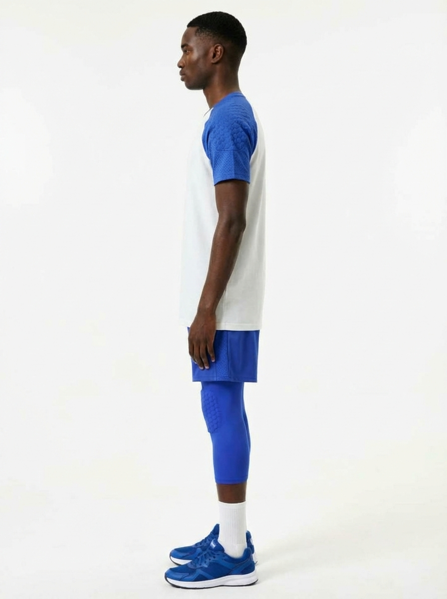 2 Maintiens de Compression pour Genoux et Jambes Bleu