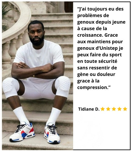 2 Maintiens de Compression pour Genoux Blanc