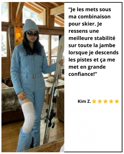 2 Maintiens de Compression pour Genoux et Jambes Blanc