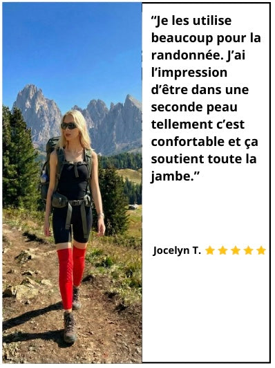 1 Maintien de Compression pour Genoux et Jambes Rouge