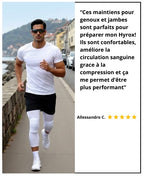 2 Maintiens de Compression pour Genoux et Jambes Blanc