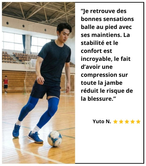 2 Maintiens de Compression pour Genoux et Jambes Bleu
