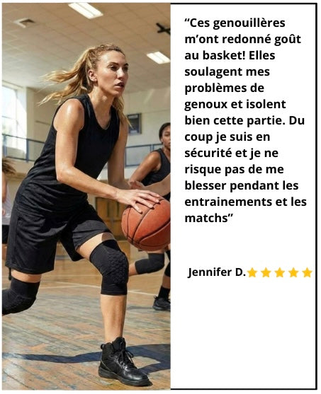 2 Maintiens de Compression pour Genoux Noir