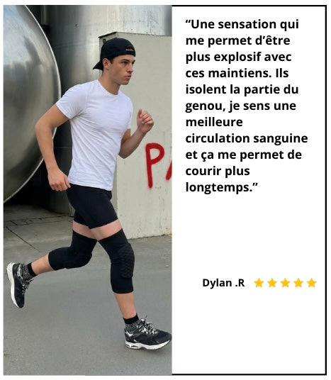 2 Maintiens de Compression pour Genoux Noir