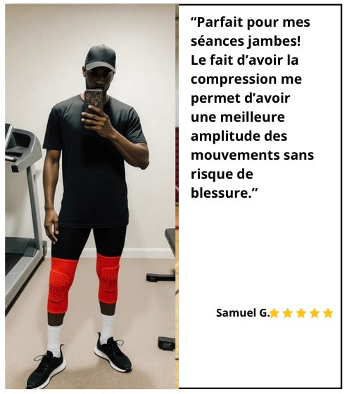 2 Maintiens de Compression pour Genoux Rouge