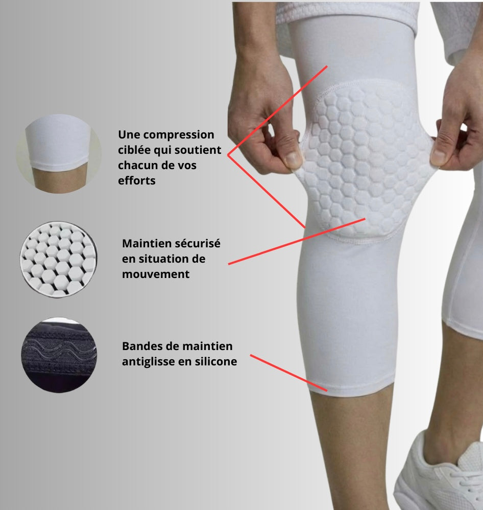 2 Maintiens de Compression pour Genoux et Jambes Rouge