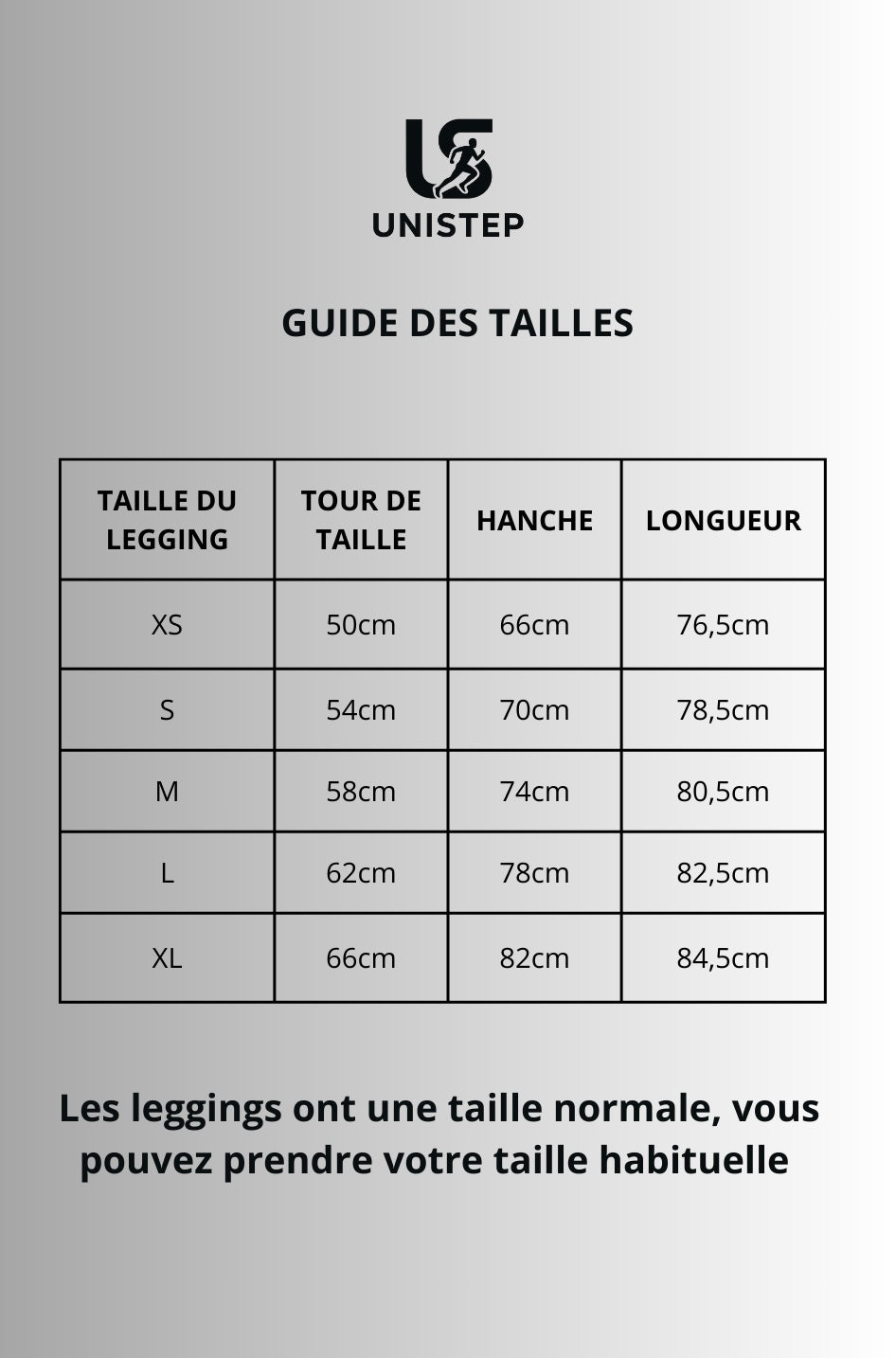 Legging Unistep Classic Gris