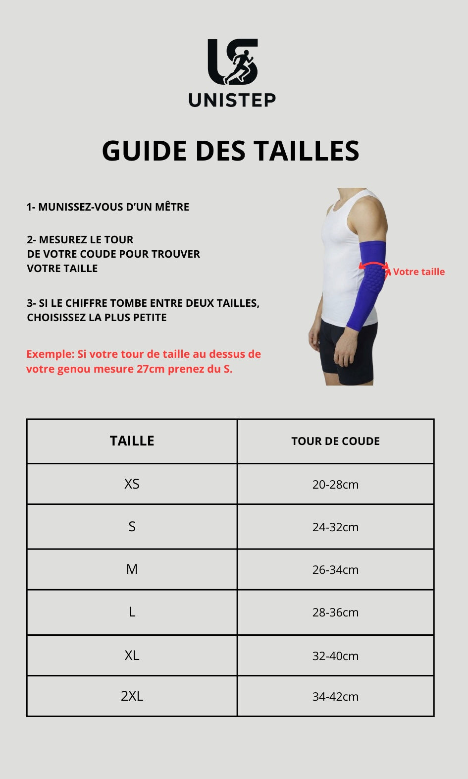 1 Maintien de Compression pour Coude Blanc