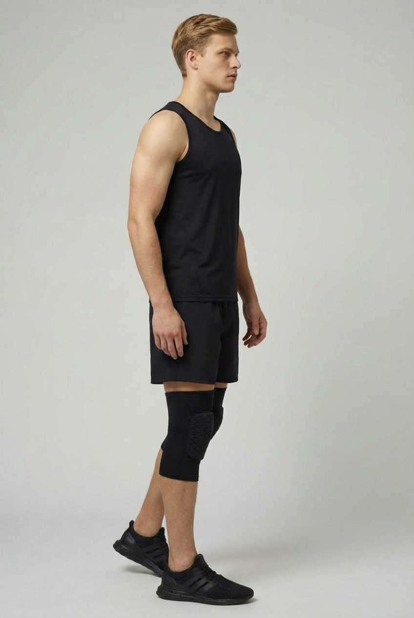 2 Maintiens de Compression pour Genoux Noir