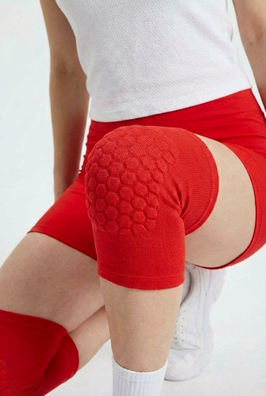 2 Maintiens de Compression pour Genoux Rouge