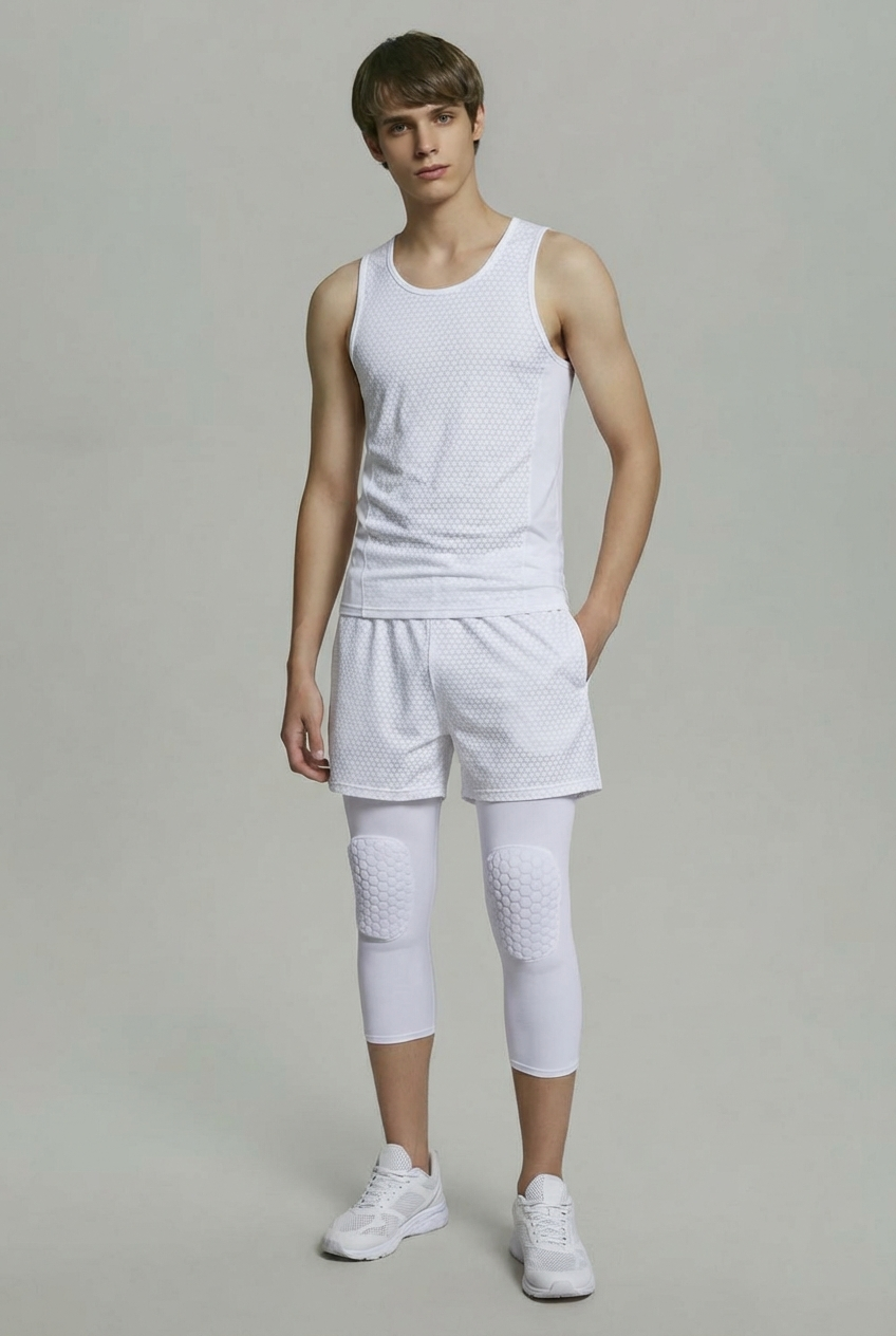 Maintiens de compression pour Genoux et Jambes Blanc x2