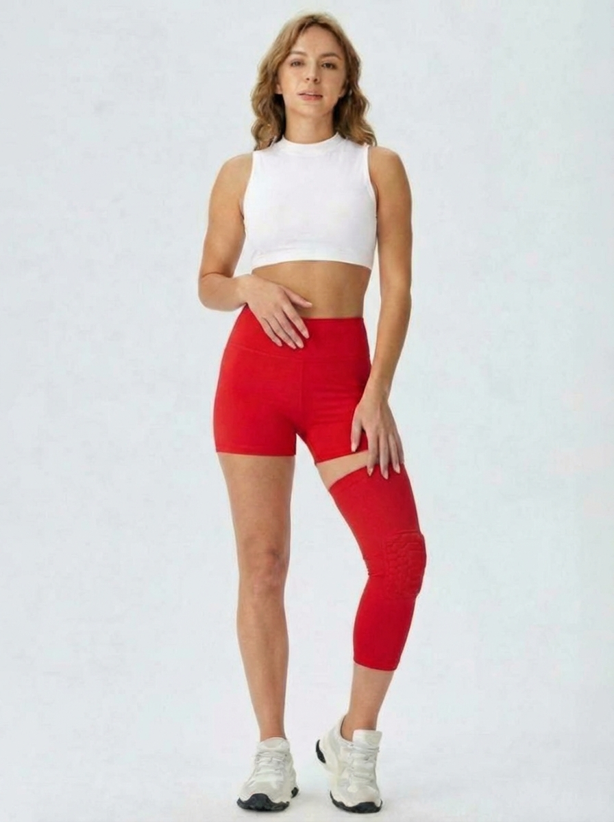 1 Maintien de Compression pour Genoux et Jambes Rouge