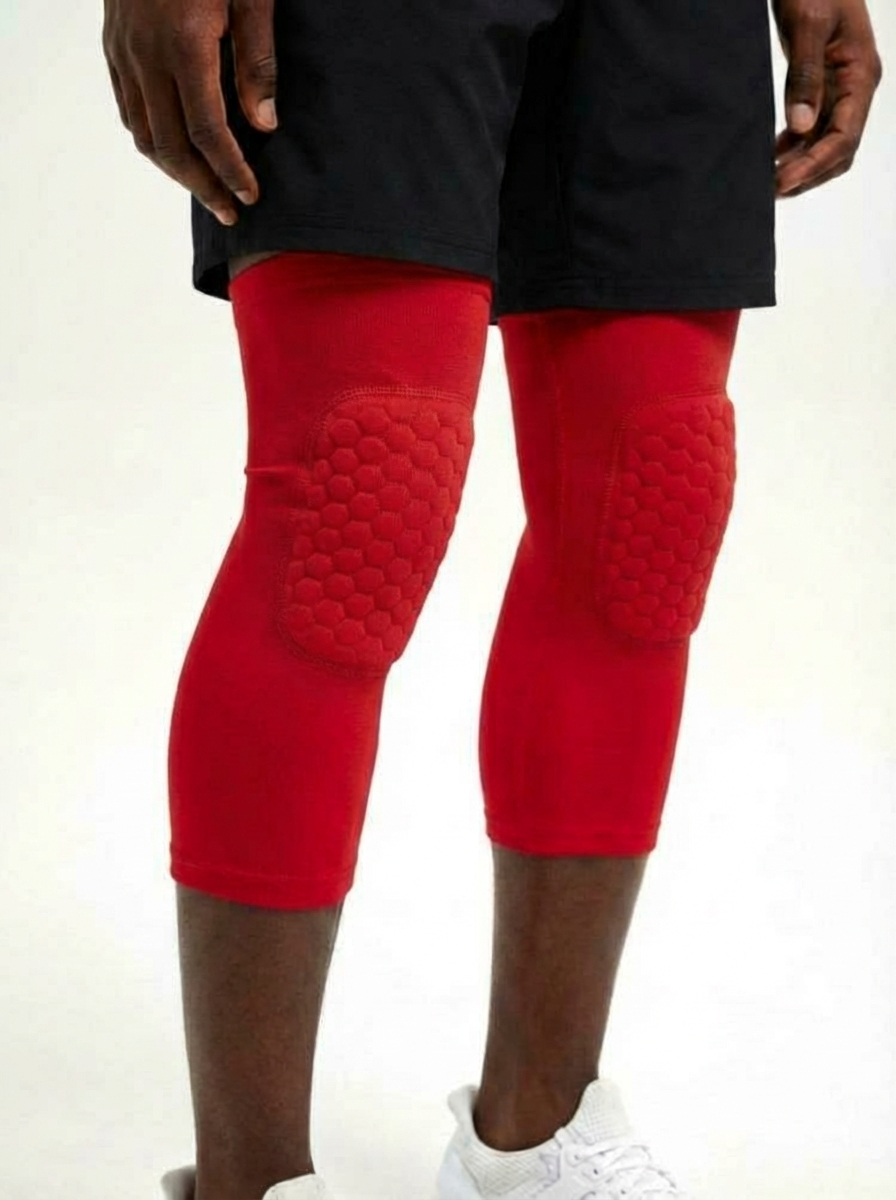 2 Maintiens de Compression pour Genoux et Jambes Rouge