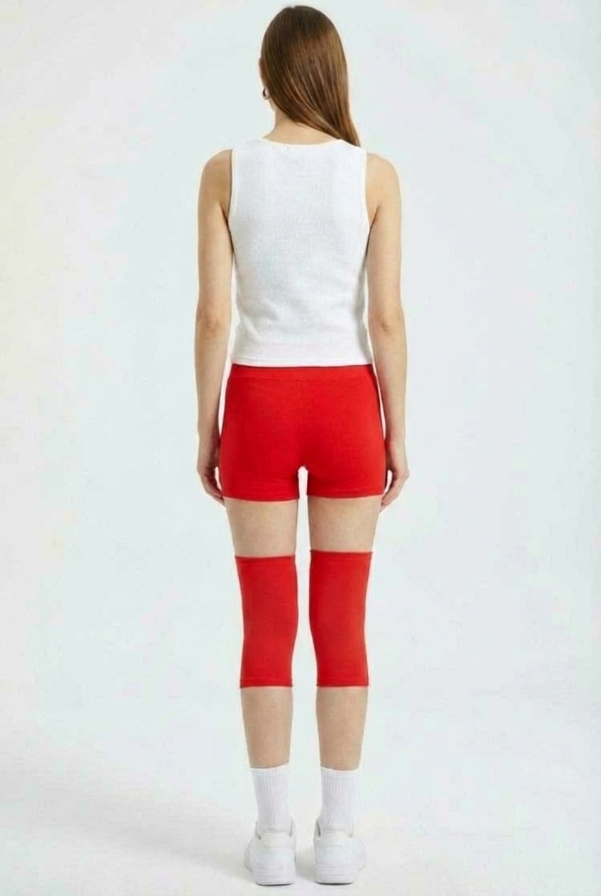 2 Maintiens de Compression pour Genoux Rouge