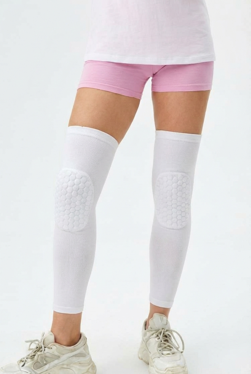 2 Maintiens de Compression pour Genoux et Jambes Blanc