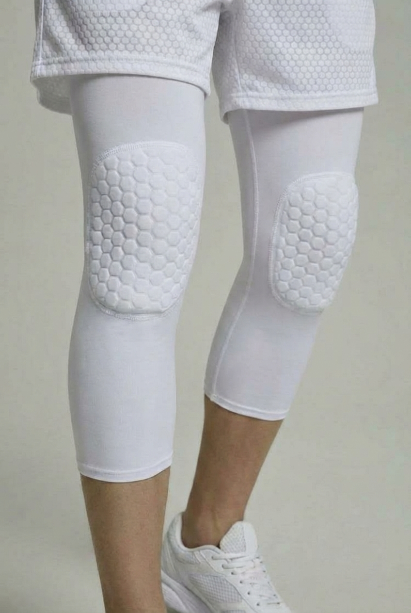 2 Maintiens de Compression pour Genoux et Jambes Blanc