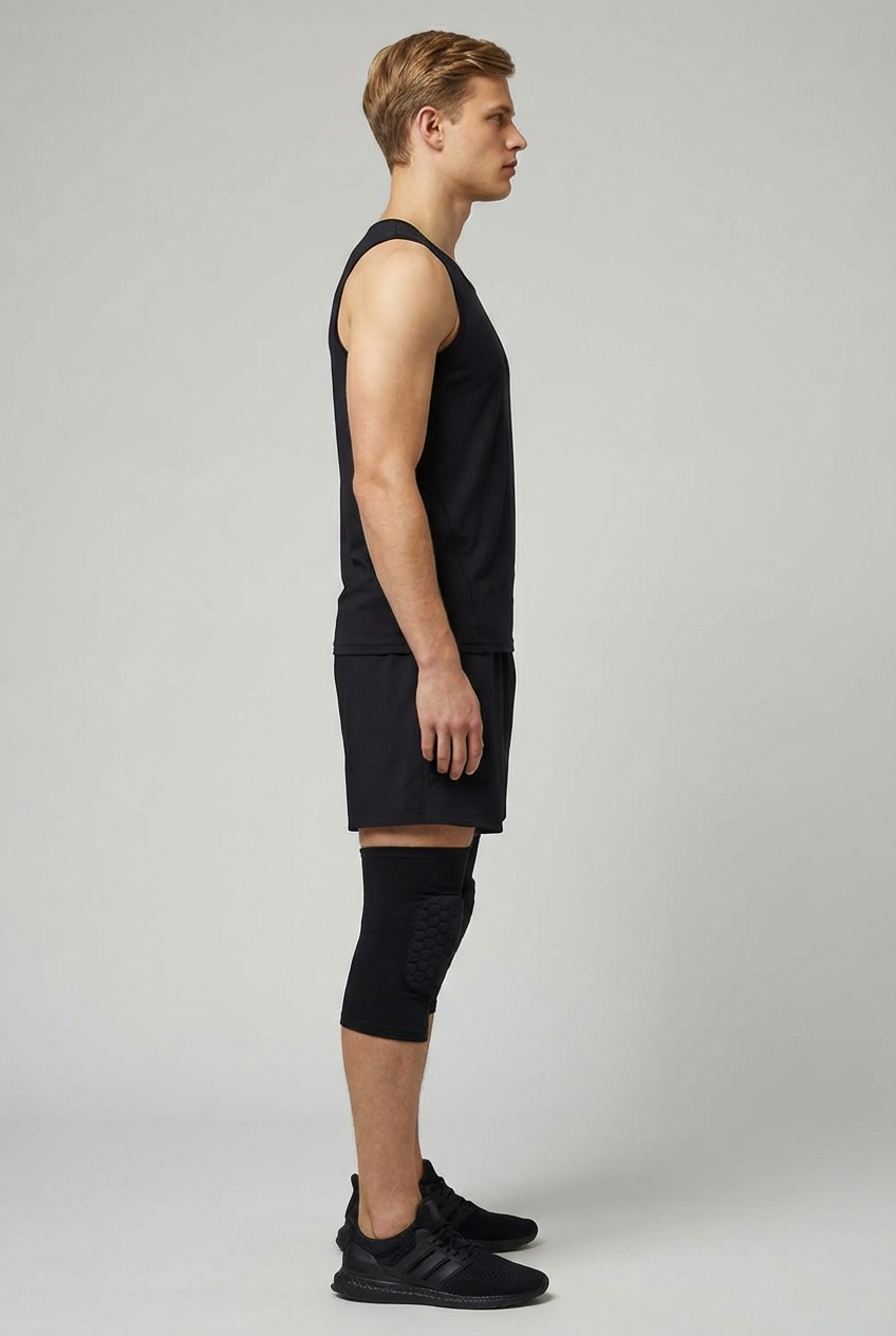 2 Maintiens de Compression pour Genoux Noir