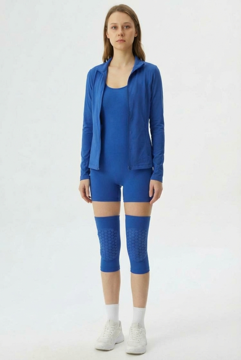 2 Maintiens de Compression pour Genoux Bleu