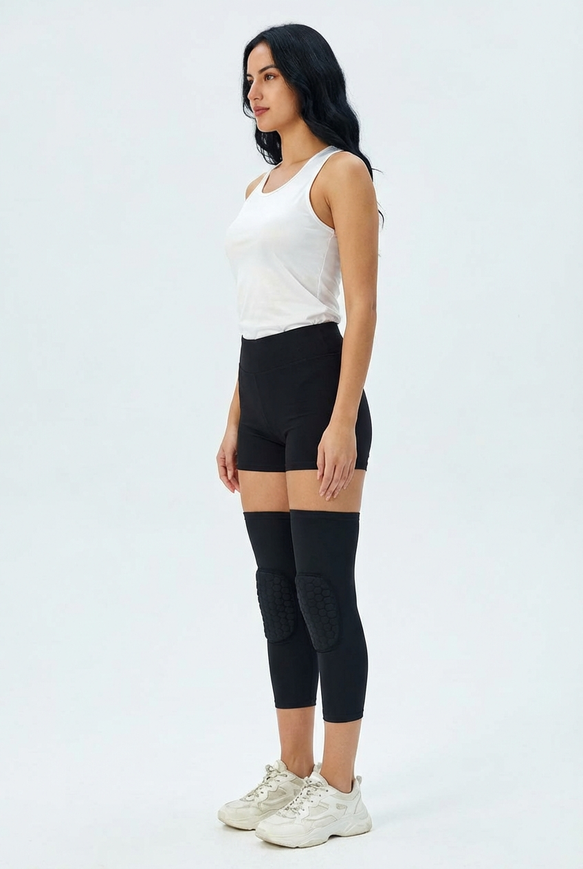 2 Maintiens de Compression pour Genoux et Jambes Noir